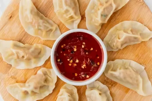 Delicious chicken momos at Dawat E Zaika in Edmonton, AB